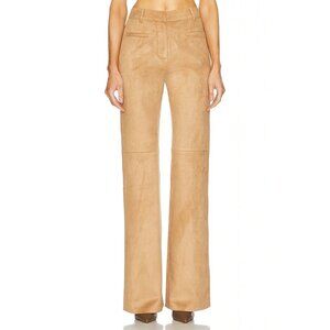 Alexis Byers Pants Tan Faux Suede